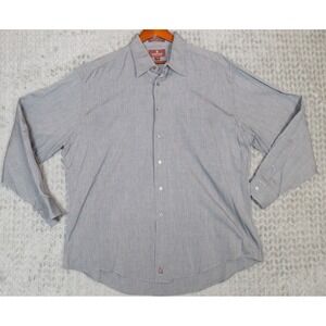 Nordstrom Men's‎ Relaxed Fit Pinpoint Oxford Shirt Blue Heathered 17.5 35